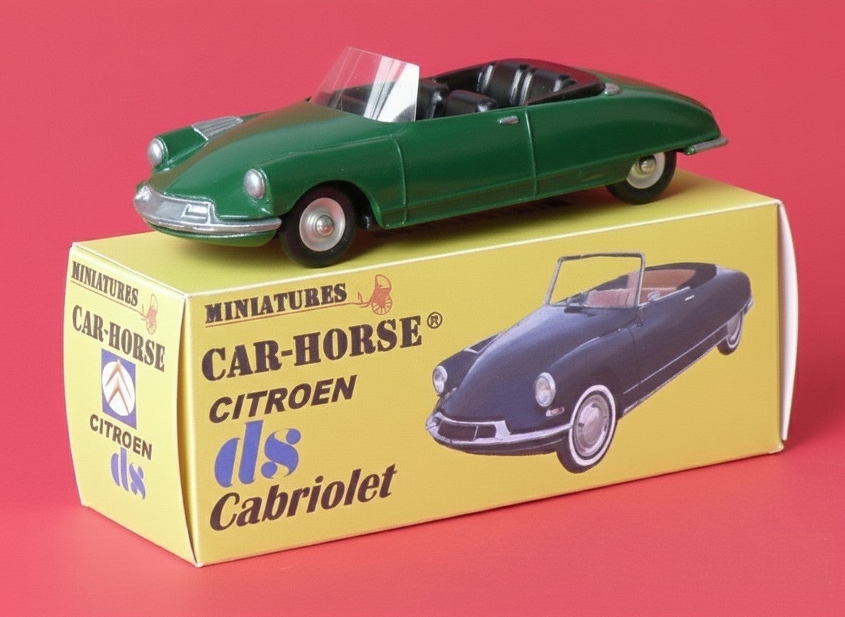 Car Horse Citroen ds 19  cabriolet vert foncé style JRD