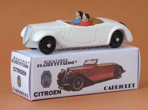 Plâtre & Farine Citroen traction cabriolet blanche surmoulage JRD fin de stock