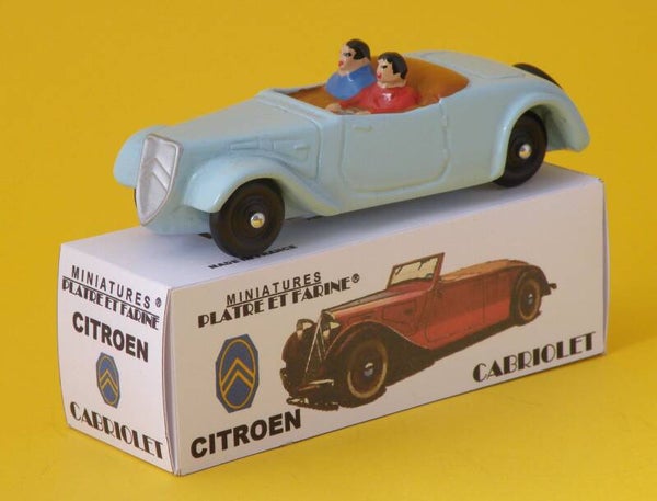 Plâtre & Farine Citroen traction cabriolet bleue clair surmoulage JRD fin de stock