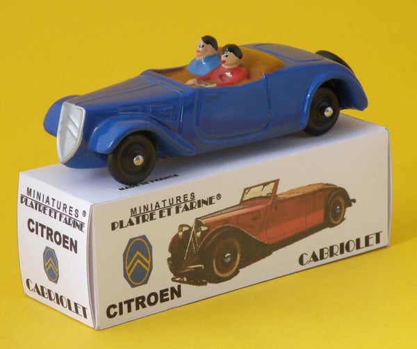 Plâtre & Farine Citroen traction cabriolet bleue foncé surmoulage JRD fin de stock