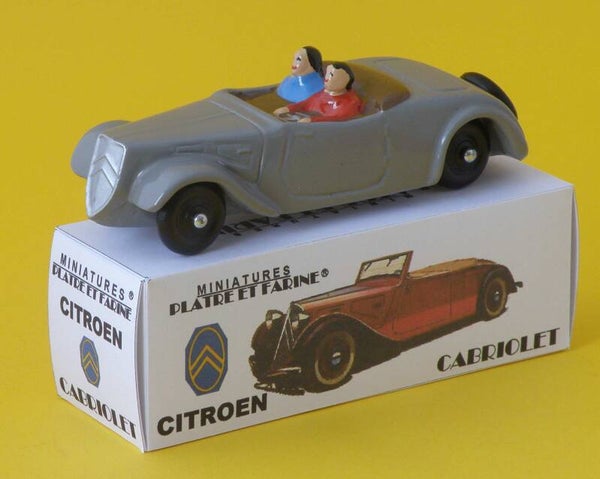 Plâtre & Farine Citroen traction cabriolet gris surmoulage JRD fin de stock