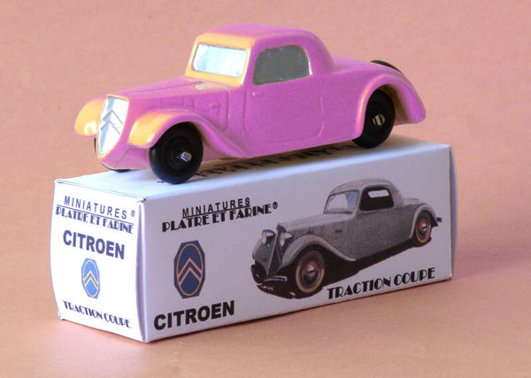 Plâtre & Farine Citroen traction coupé rose surmoulage JRD fin de stock