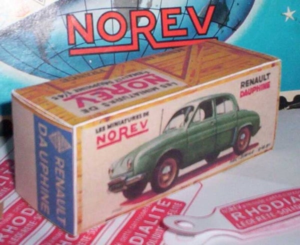 Reproduction boites Norev ancienne 1er série Renault Dauphine
