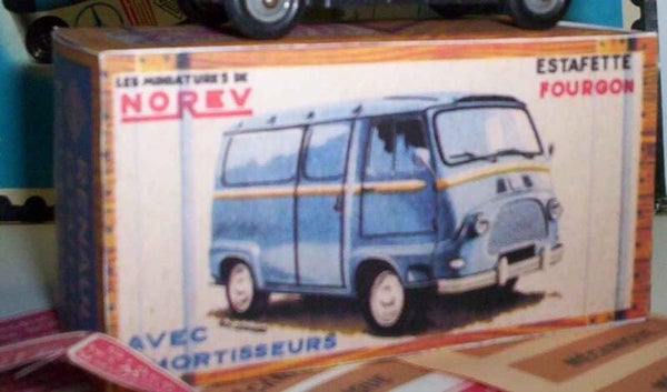 Reproduction boites Norev ancienne 1er série Renault Estafette 1/43