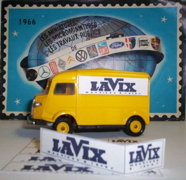 Norev paire Pub Lavix  adhésive pour Citroen type H hy  Fourgonnette Norev