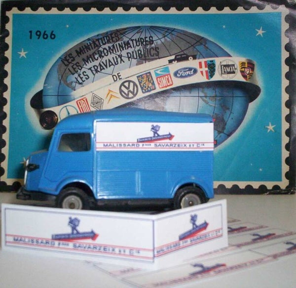 Norev paire Pub Malissard adhésive pour Citroen type H hy  Fourgonnette Norev