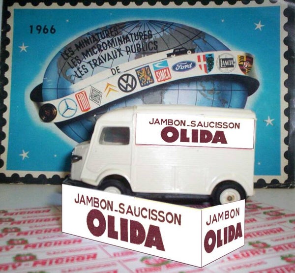 Norev paire Pub OLIDA adhésive pour Citroen type H hy  Fourgonnette Norev