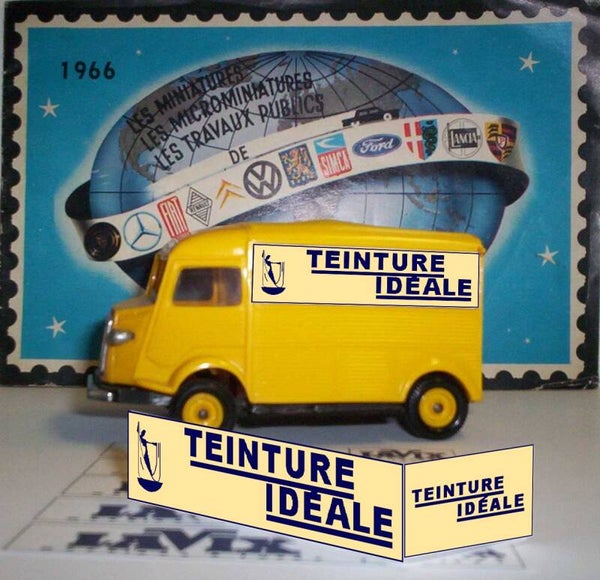 Norev paire Pub Teinture Idéale adhésive pour Citroen type H hy  Fourgonnette Norev