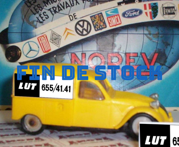 Norev paire Pub Lut adhésive pour Citroen 2cv Fourgonnette Norev