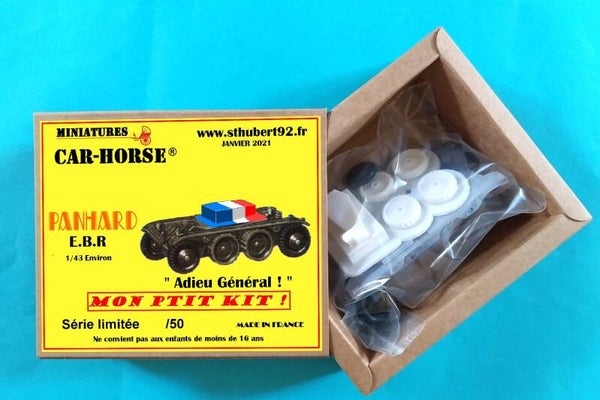 Car Horse Salza Panhard EBR obsèques du Général style Dinky Toys vintage