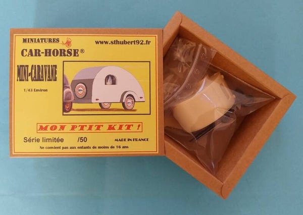 Car Horse Salza kit petite caravane 1/43 style Dinky Toys ancienne