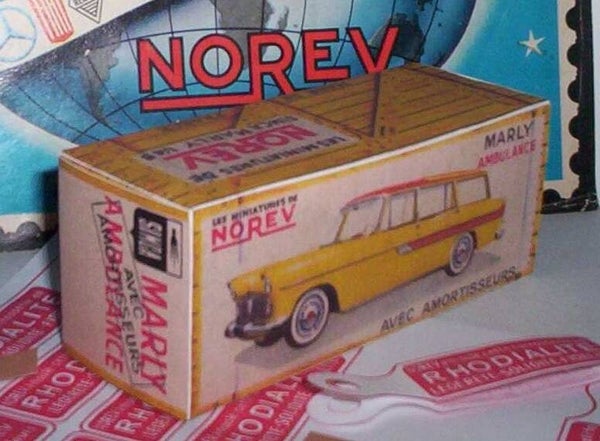 Reproduction boites Norev ancienne 1er série Simca Marly