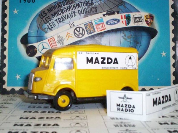 Norev paire Pub Mazda adhésive pour Citroen type H hy  Fourgonnette Norev