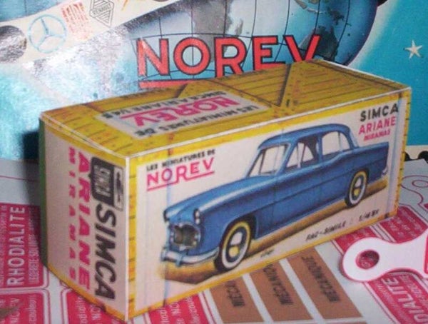 Reproduction boites Norev ancienne 1er série Simca Ariane 4 Miramas