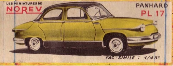Reproduction boites Norev ancienne 1er série Panhard PL17 1/43