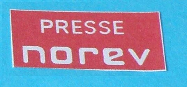 Reproduction  paire étiquettes Norev Press