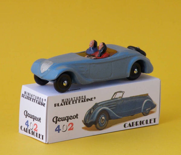 Plâtre & Farine Peugeot 402 cabriolet grise surmoulage JRD fin de stock