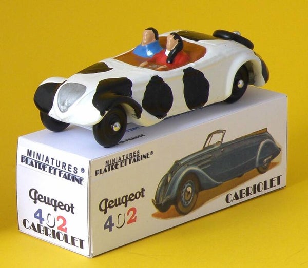 Plâtre & Farine Peugeot 402 cabriolet vache surmoulage JRD fin de stock