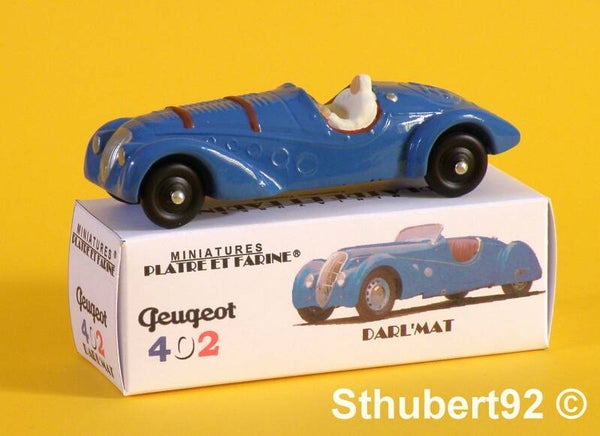 Plâtre & Farine Peugeot 402 Darl' Mat bleue surmoulage JRD fin de stock