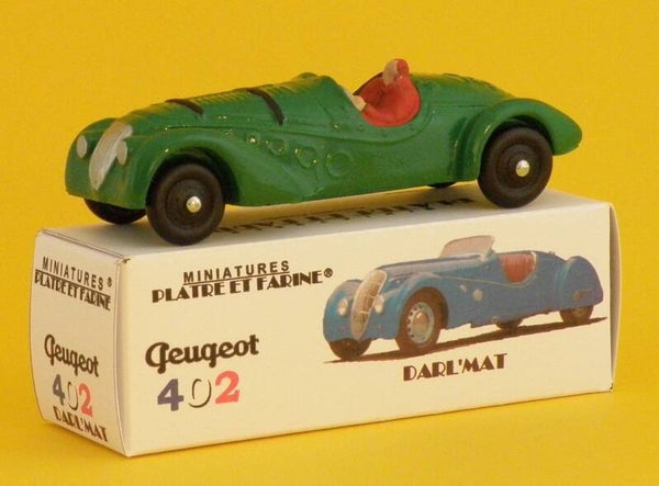 Plâtre & Farine Peugeot 402 Darl' Mat verte surmoulage JRD fin de stock