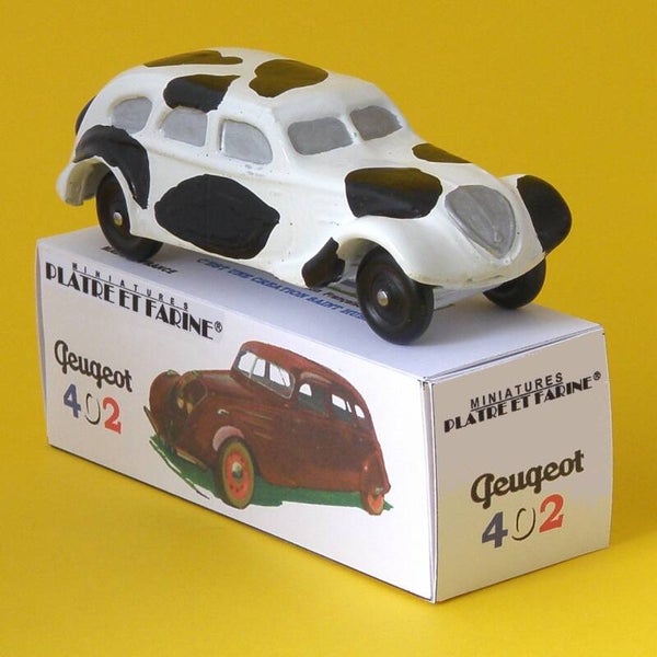 Plâtre & Farine Peugeot 402 Berline vache surmoulage JRD fin de stock