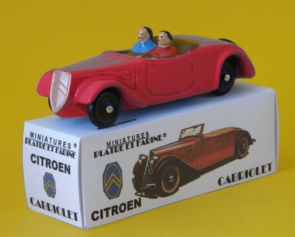 Plâtre & Farine Citroen traction cabriolet rouge surmoulage JRD fin de stock