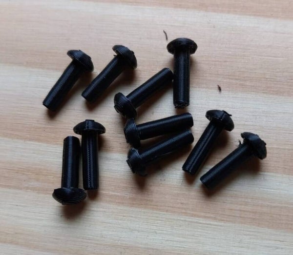 Lot de 10 rivets noir pour carrosserie miniatures Norev 1er série (numéro 1 sur la tête)
