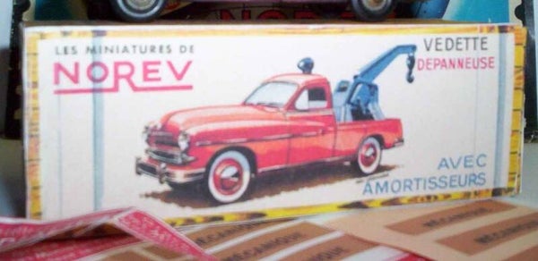 Reproduction boites Norev ancienne 1er série Ford Vedette dépanneuse