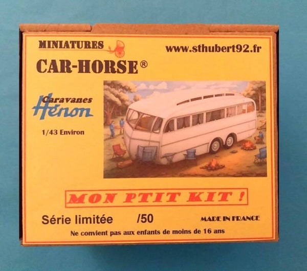 Car Horse Salza kit caravane Henon 1/43 avec vitrages style Dinky Toys ancienne