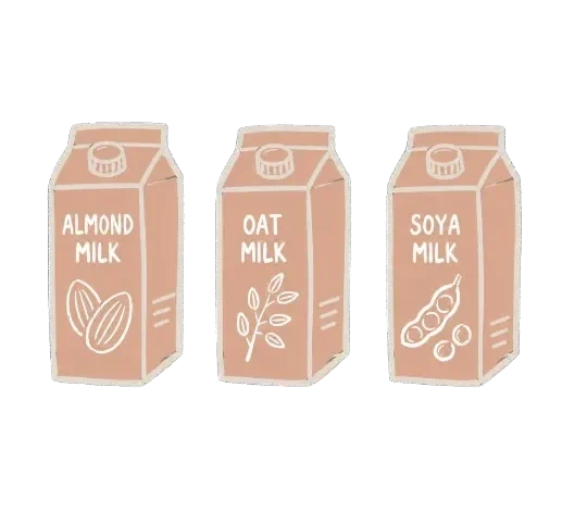 Almond milk, oat milk and soya milk wholesale cartons – Flossies Fine Foods plant-based dairy alternatives for Soho London cafés
