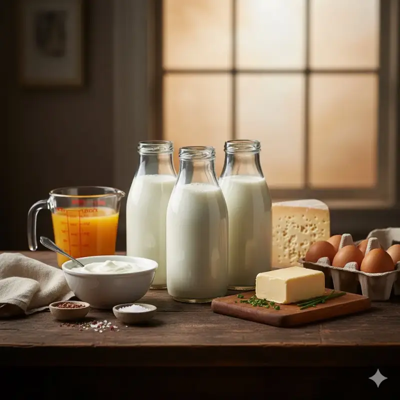 Flossies Fine Foods wholesale dairy and milk supply for London cafes and restaurants, featuring fresh milk, dairy-free alternatives, eggs, butter and cheeses.