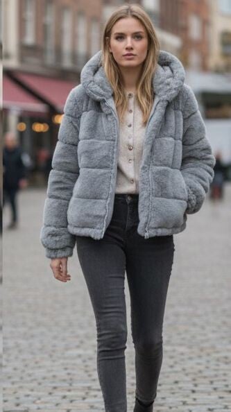 CHAMARRAS PUFFY DE PELUCHE