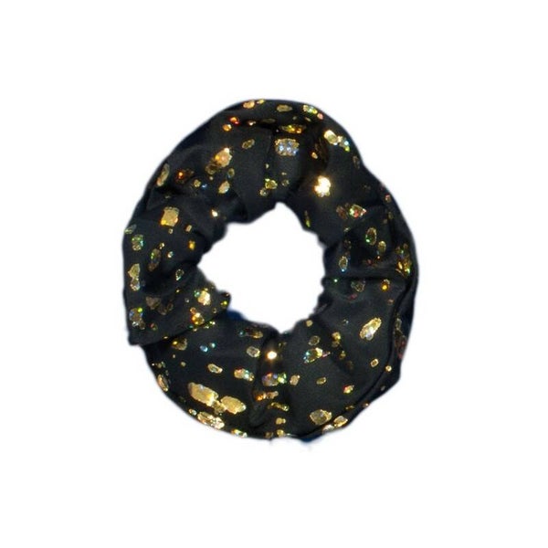 Haargummi lycra schwarz/gold