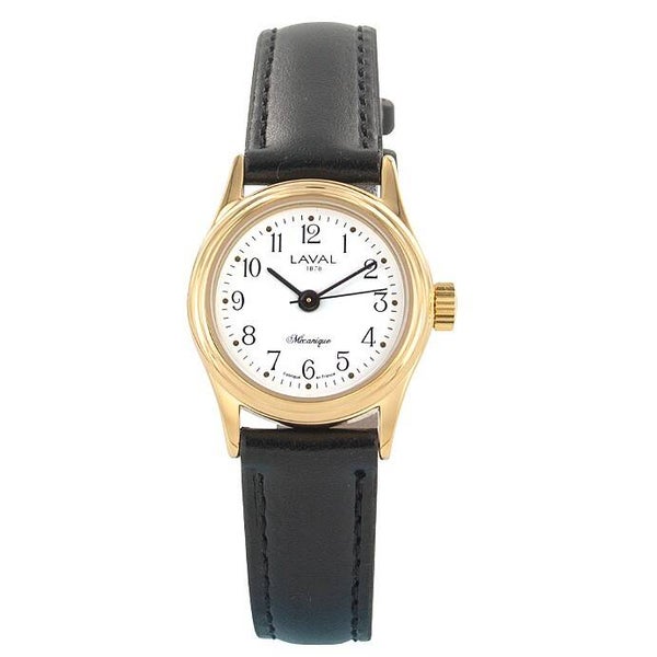 [ LAVAL ] - Montre LAVAL type vintage dorée mécanique (Femme)