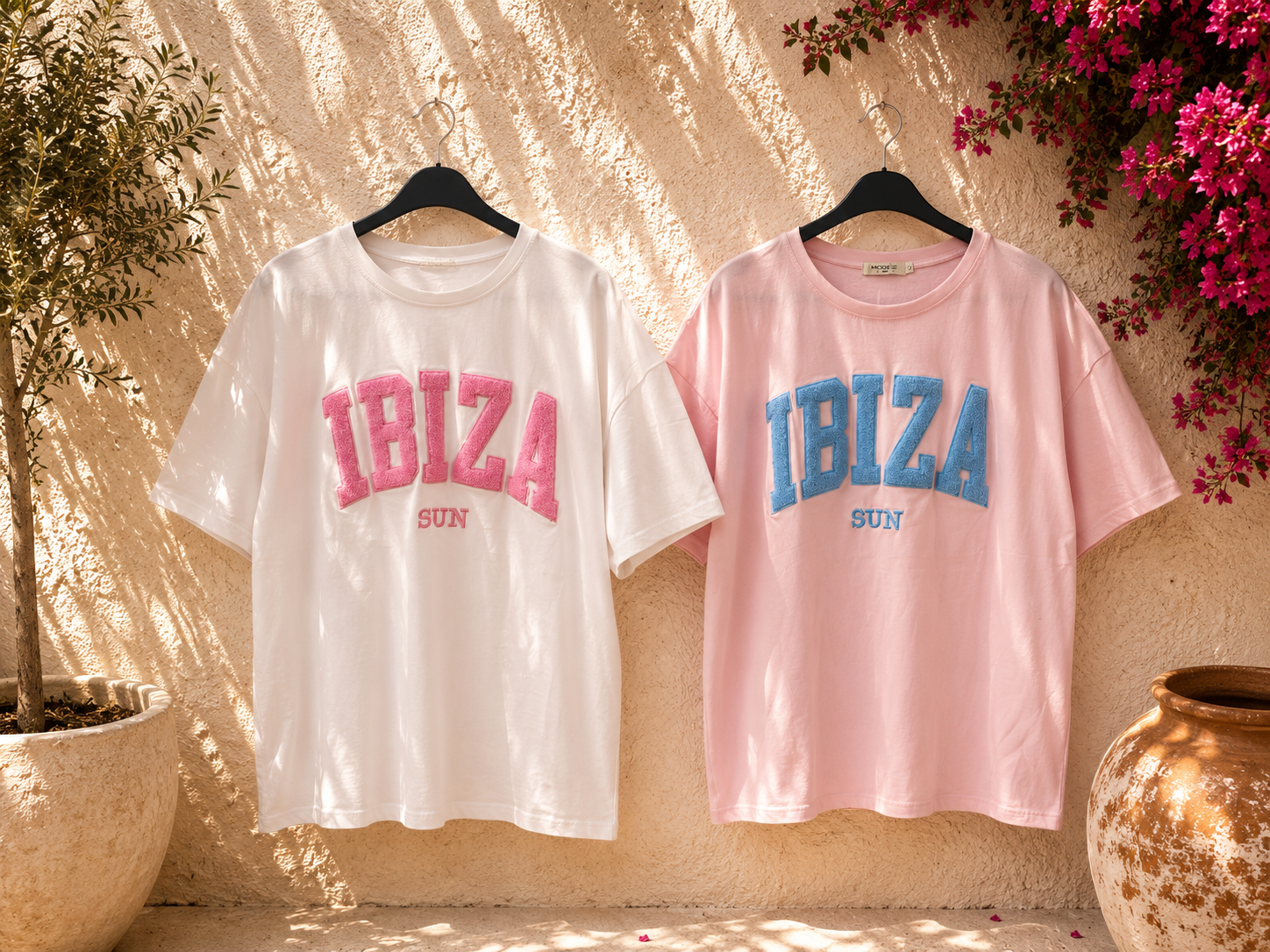Ibiza Shirt Wit/Roze