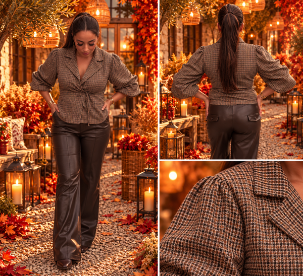 Valentina Leather Pants Chocolate Brown