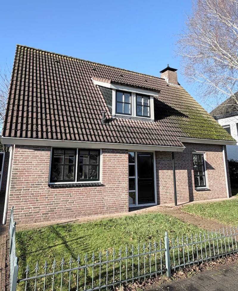 Pannendak met mos en vuil voor reiniging