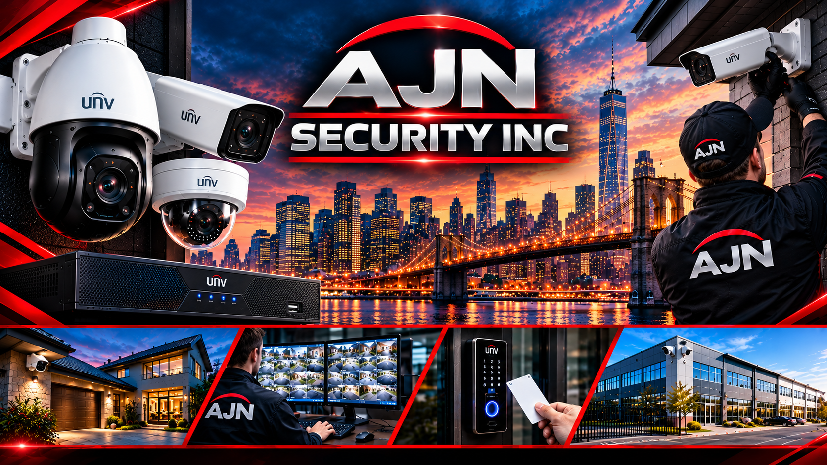 AJN Security Inc – UNV security cameras, CCTV installation and alarm systems in Brooklyn, NY