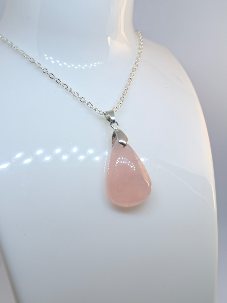 Pendentif Quartz Rose