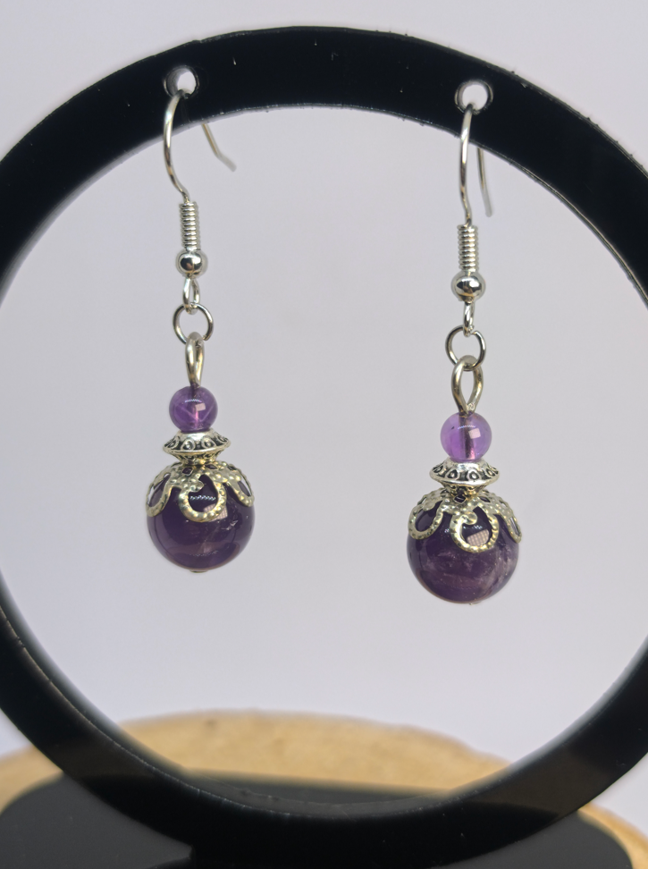Boucles d’oreilles en Améthyste