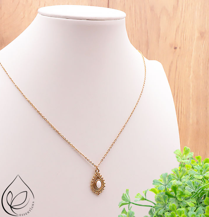 Collier GLORIA doré Péristérite