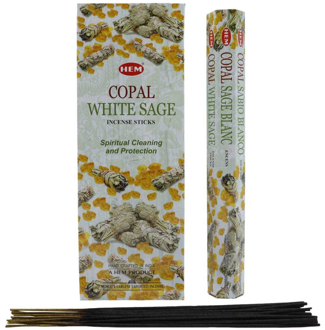 Encens HEM Sauge Blanche & Copal