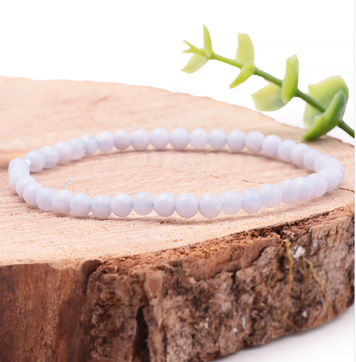 Bracelet Calcédoine Bleue de Namibie