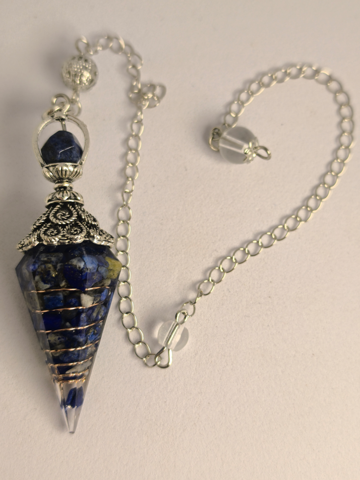 Pendule en Résine et Lapis-Lazuli