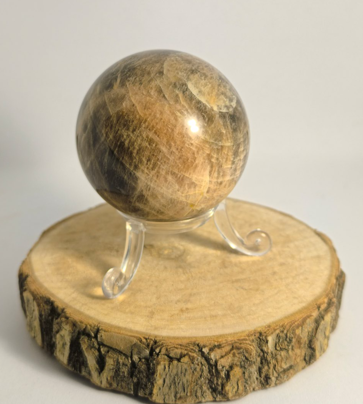 Sphère Pierre de lune noire