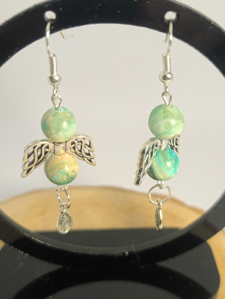 Boucles d'oreilles Chrysoprase
