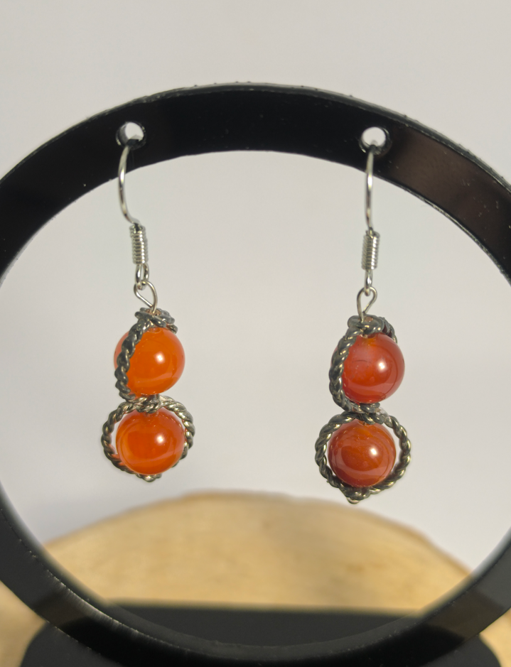 Boucles d'oreilles Cornaline