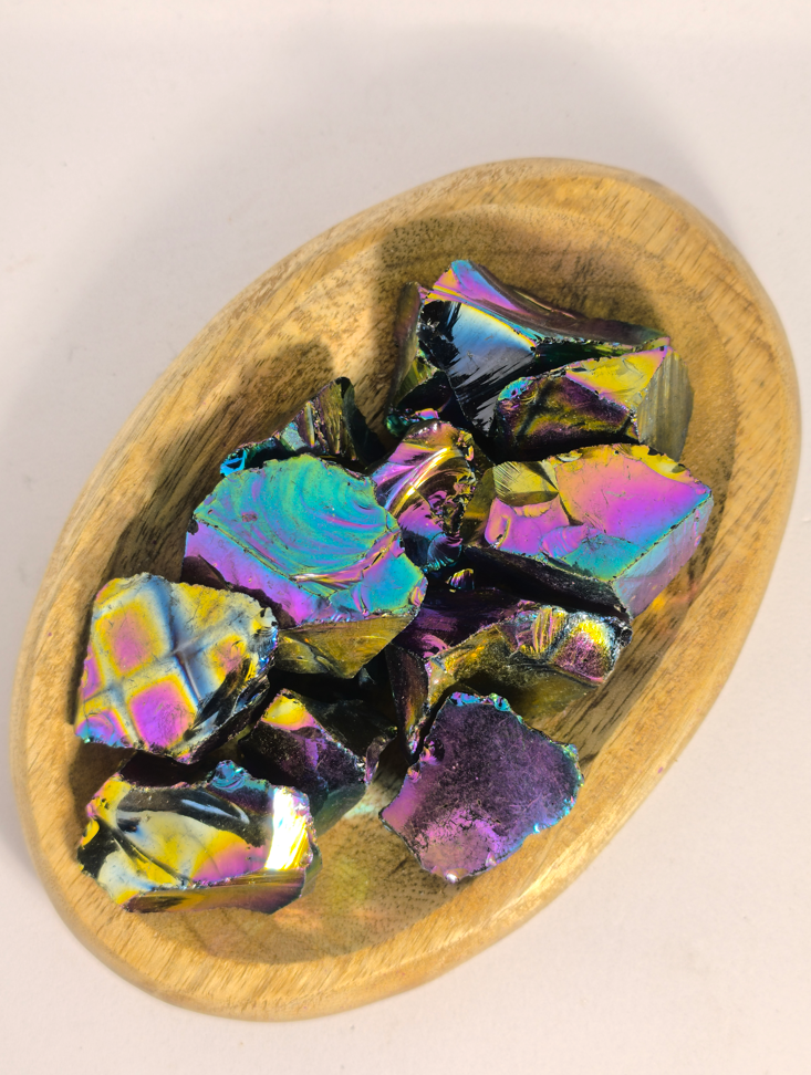Obsidienne Aura Titane