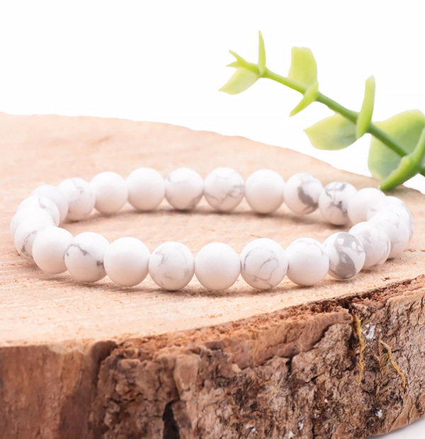 Howlite Blanche 6 mm