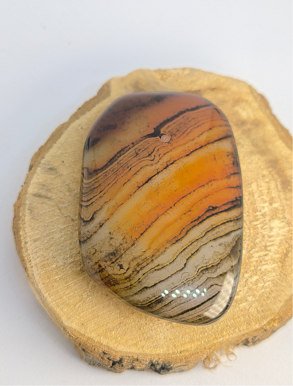 Galet Agate Rubanée